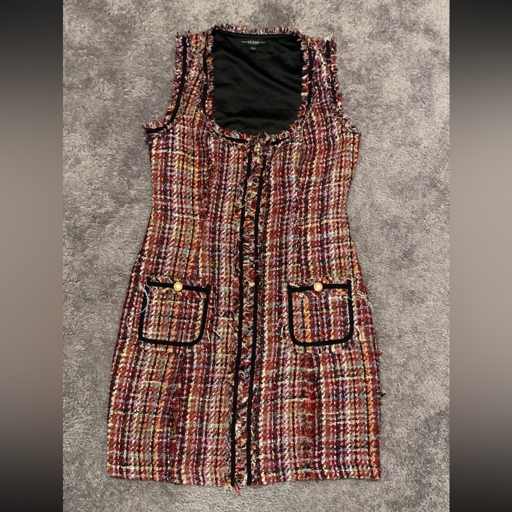Guess Pink and Black Sheath Mini Dress
